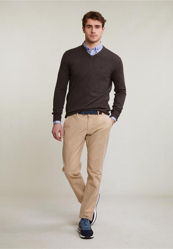 Custom Fit Checked Shirt Blue - Blauw