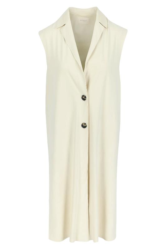 Améline - Mouwloze blazer - Deva - Whitecap gray