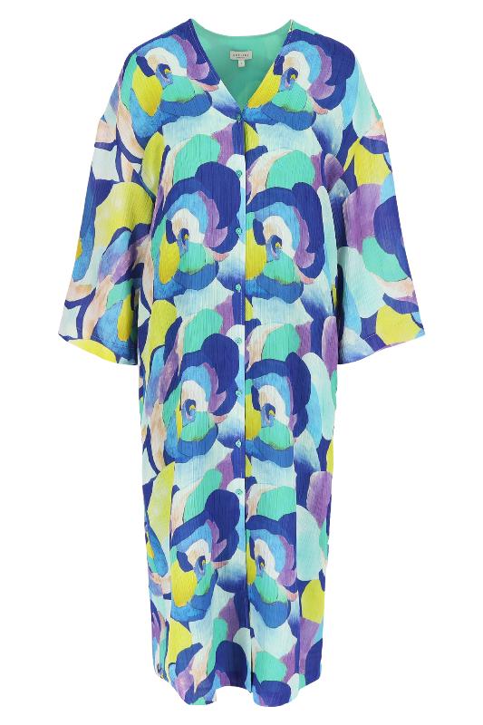 Améline - Lange jurk - Renase - Pool green