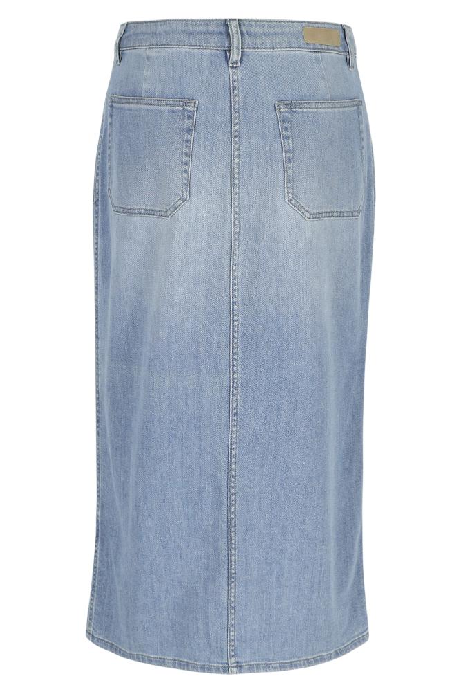 Améline - Lange Rok - Caro1 - Bleached Denim
