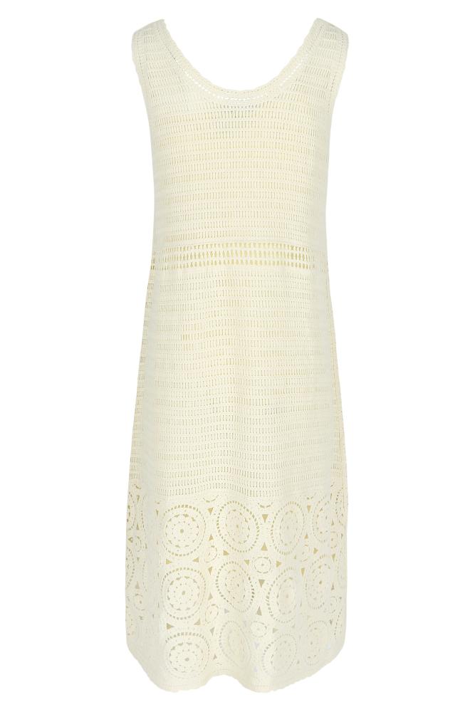 Mayerline - Korte Gebreide Jurk - Rantony - Whisper White