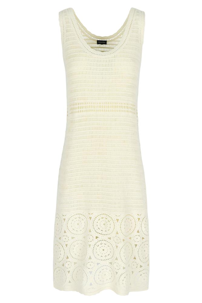 Mayerline - Korte Gebreide Jurk - Rantony - Whisper White
