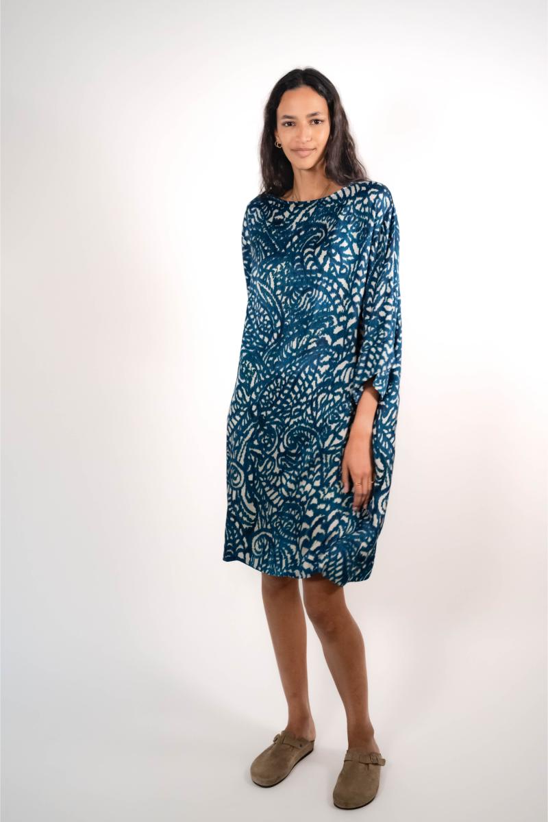 Jurk - Sokool - Indigo Flowers