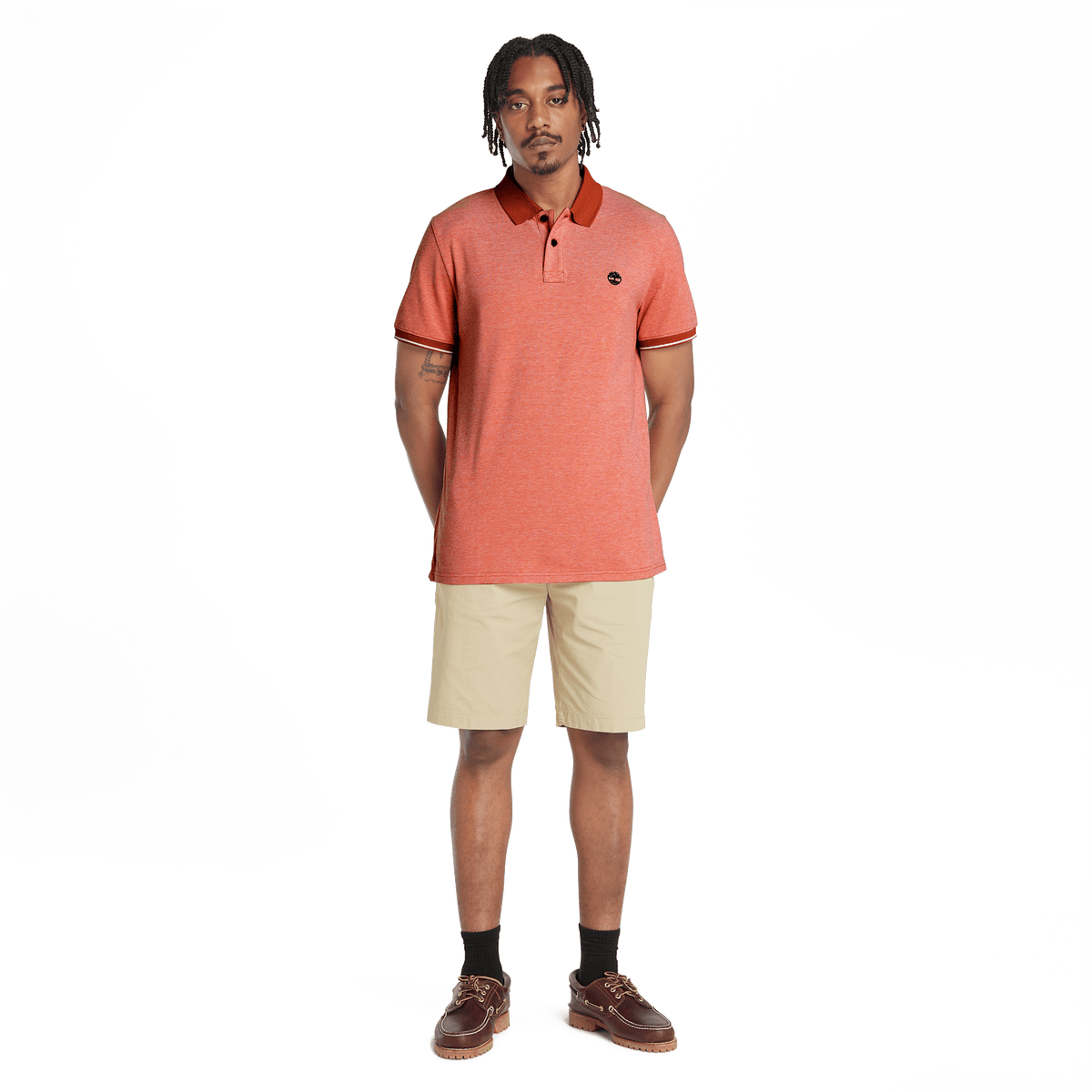 Oyster River Oxford Short Sleeve Polo Burnt Sienna-App