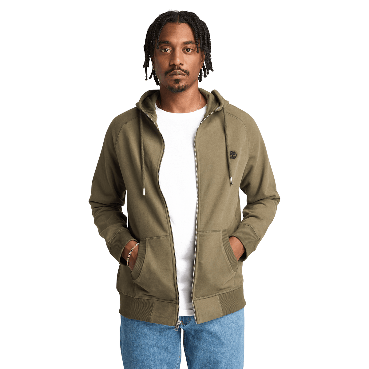 Exeter River Loopback Full Zip Hoodie Leaf Green