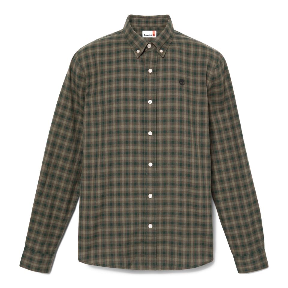 Solucell Gingham Shirt Leaf Green Yd