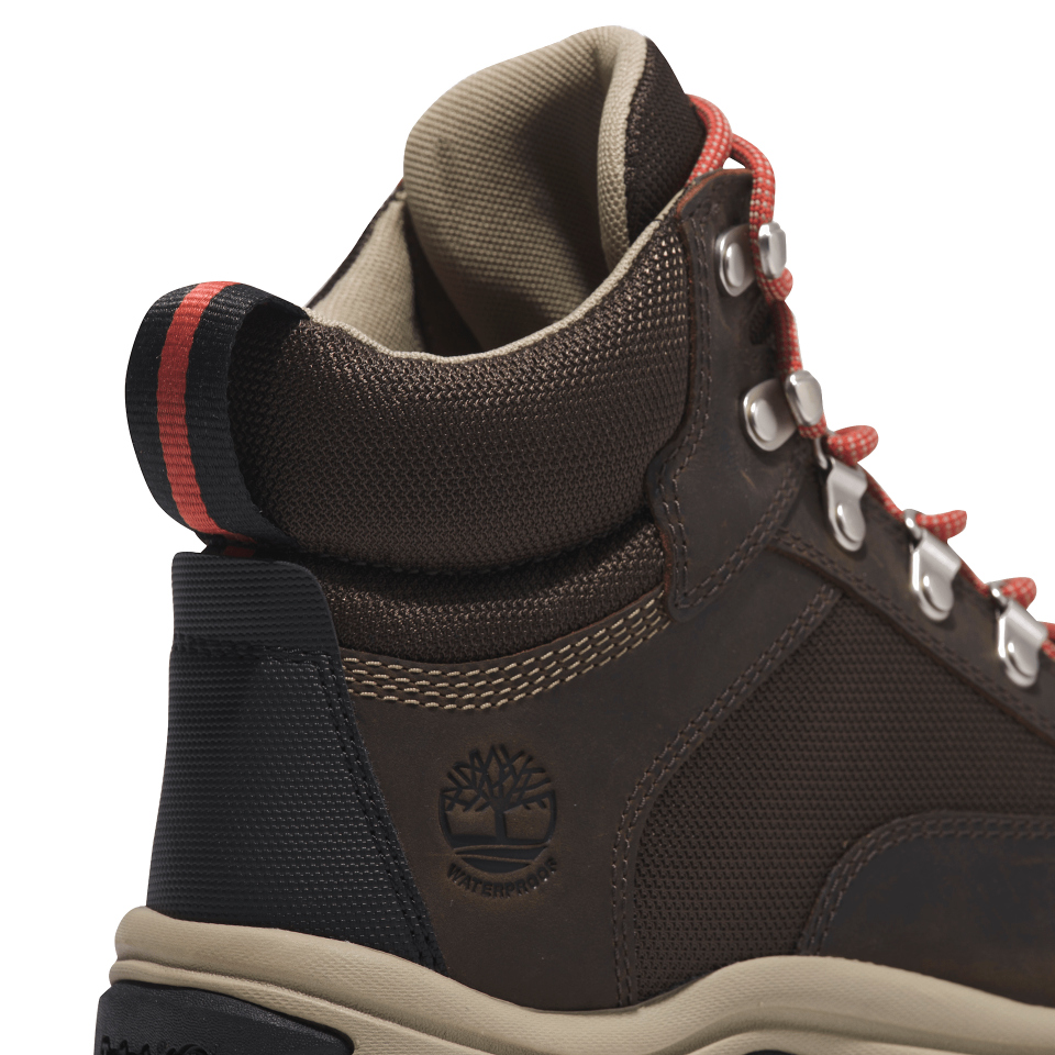 White Ledge Mid Lace Up Waterproof Hiking Boot Chocolate Brown