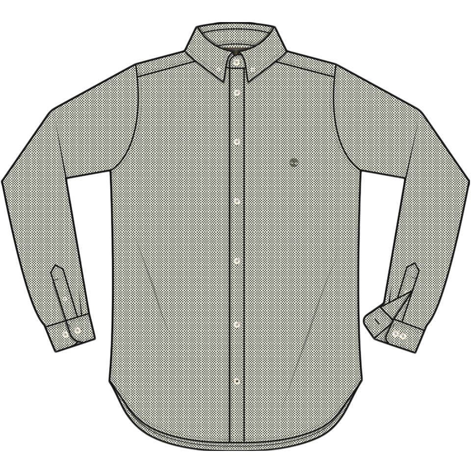 Gale River Oxford Ls Shirt Deep Lichen Green Yd