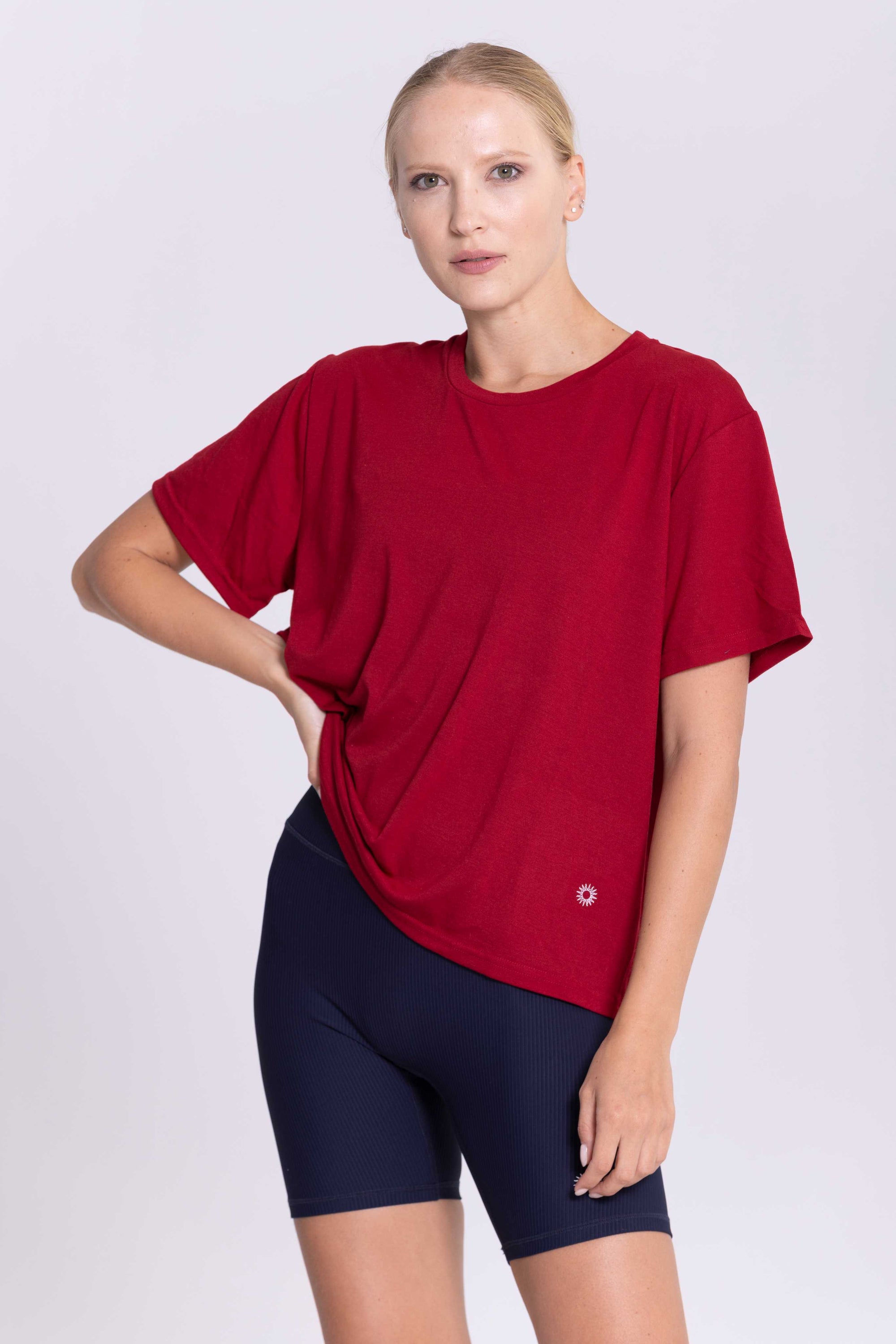 T-Shirt Katoen - Bordeaux