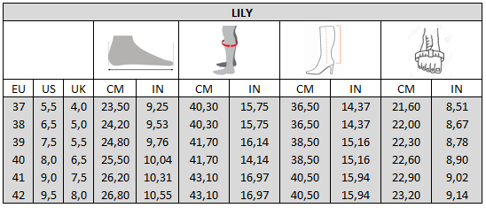 Laarzen Voor Brede Kuiten XL - Model Lily - Black