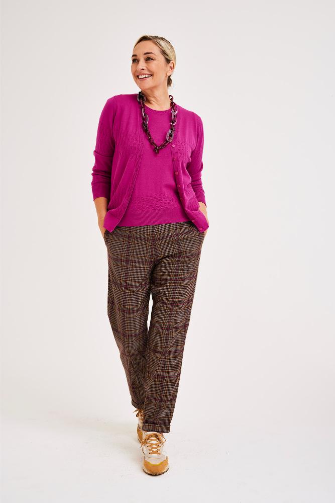 Mayerline - Gebreid Vest - Abelinda - Festival Fuchsia