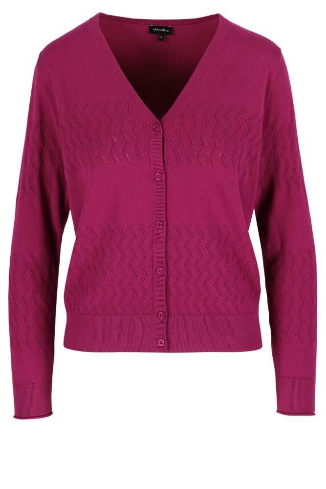 Mayerline - Gebreid Vest - Abelinda - Festival Fuchsia