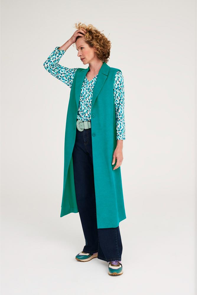 Améline - Mouwloze Blazer - Dotty - Ocean Depths
