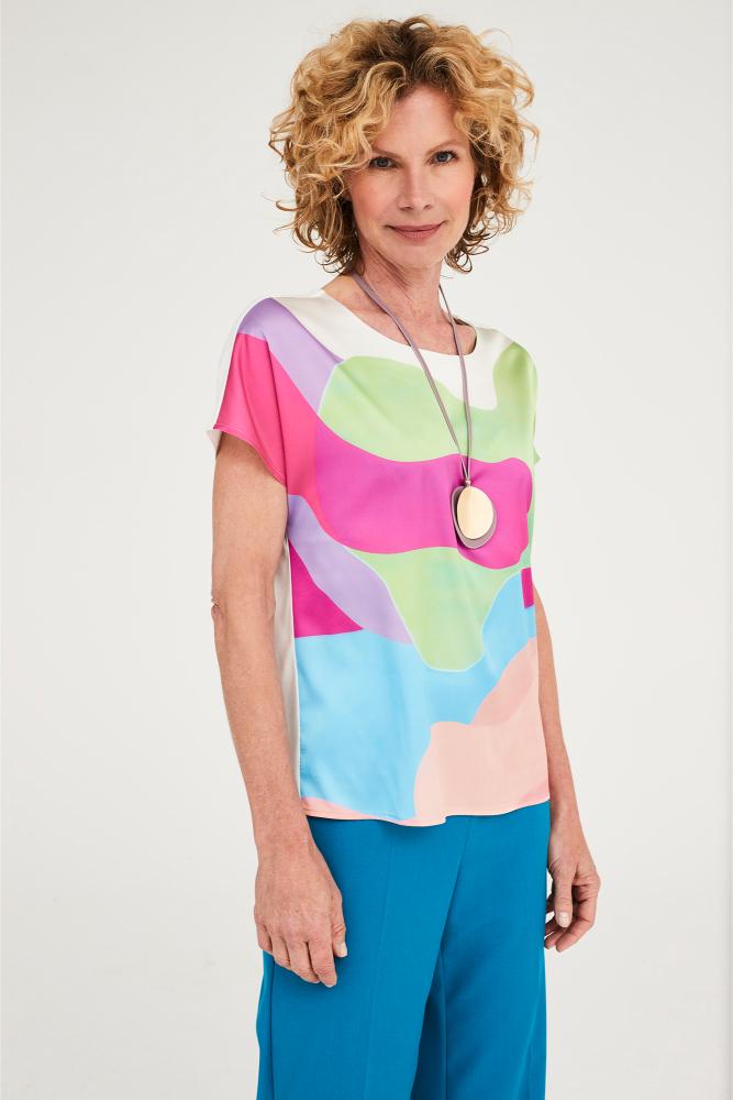 Mayerline - T-Shirt - Jadie-V - Blue Atoll