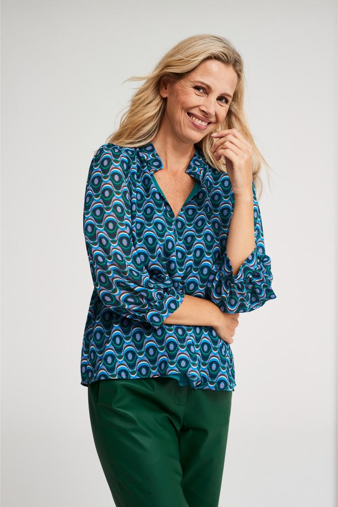 Améline - Blouse - Joheri - Diva Blue