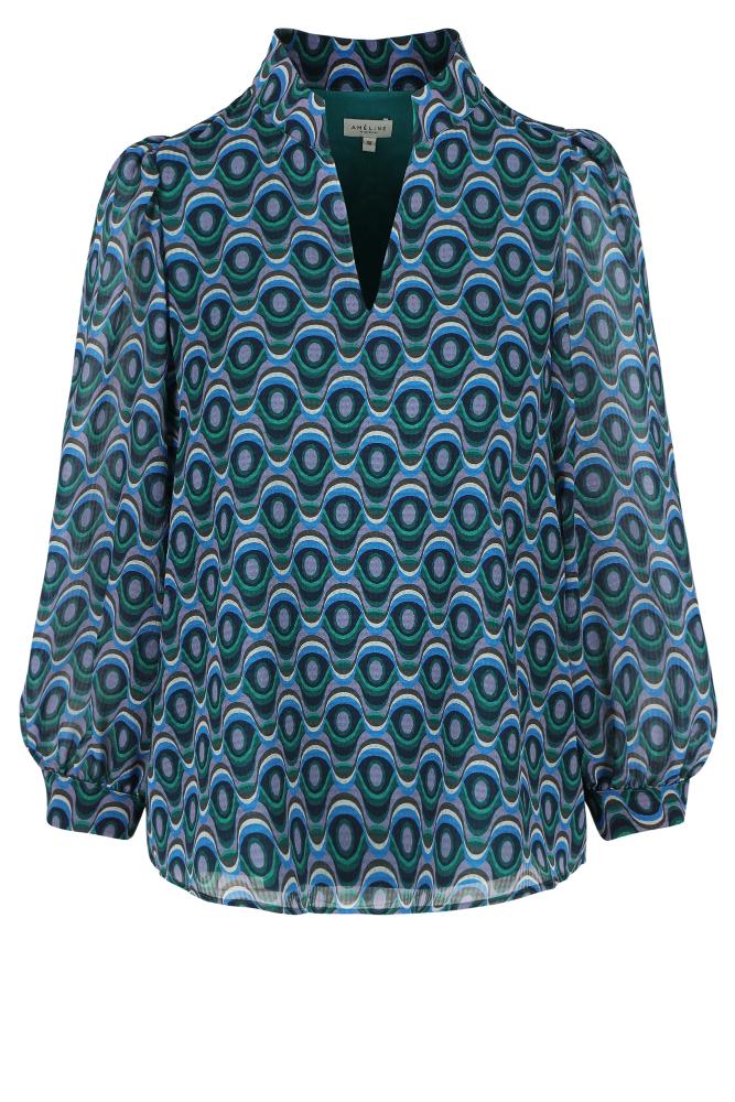 Améline - Blouse - Joheri - Diva Blue