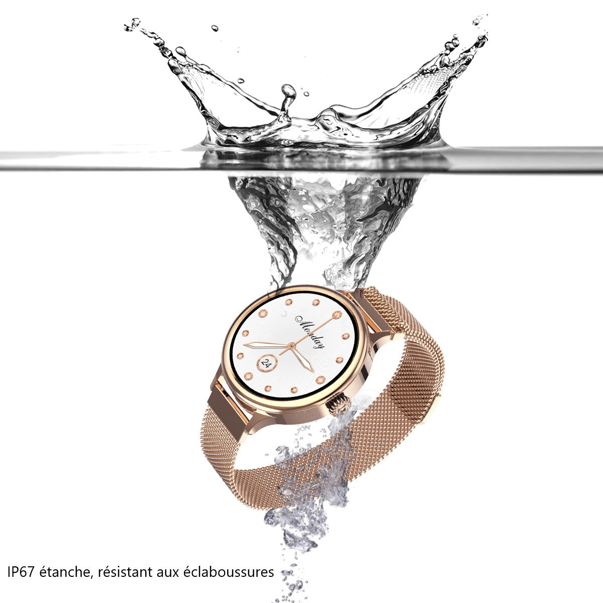 Montre Connectee  Multifonctions - Or