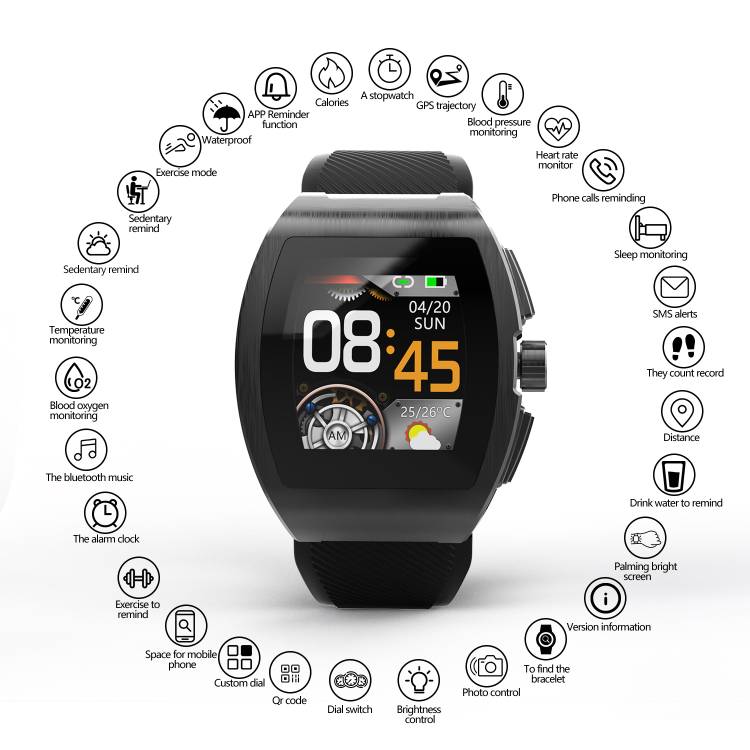 Multifunctionele Smartwatch - Of/Zwart