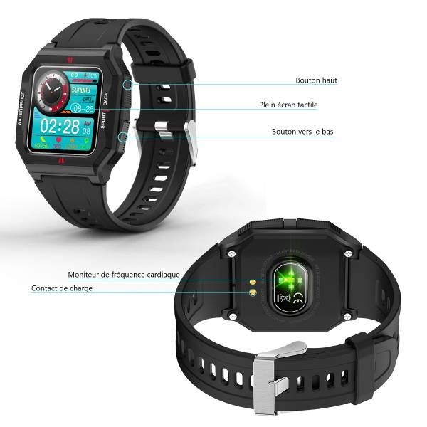Multifunctioneel Horloge - Zwart
