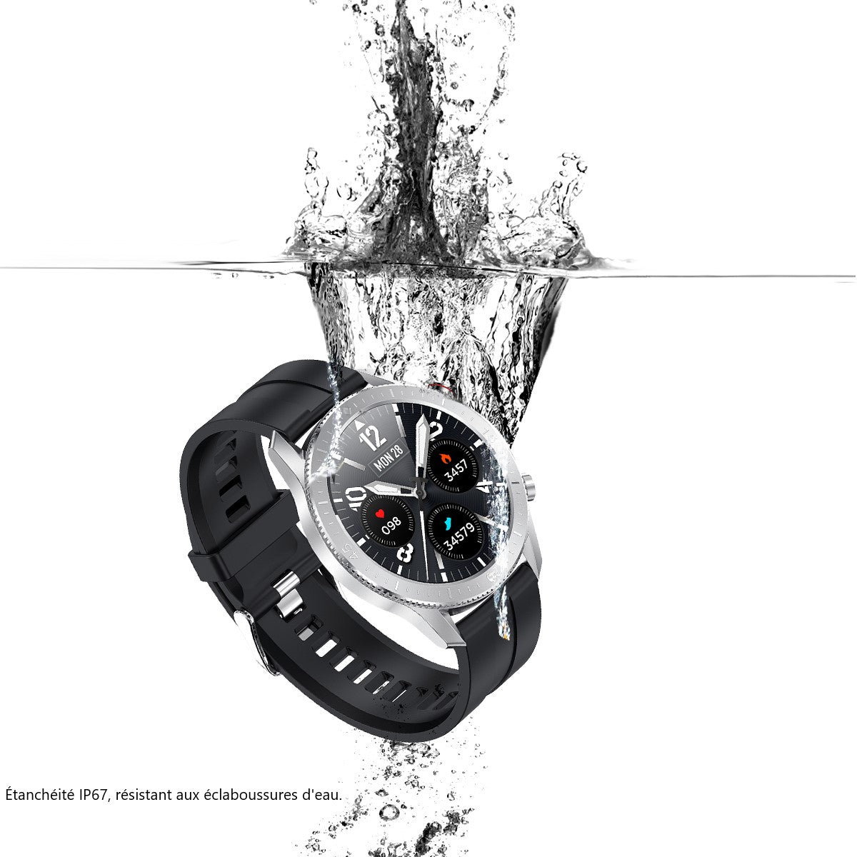 Multifunctioneel Horloge - Zwart/Zilver