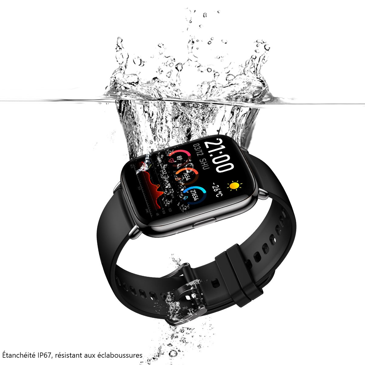 Multifunctioneel Horloge - Zwart