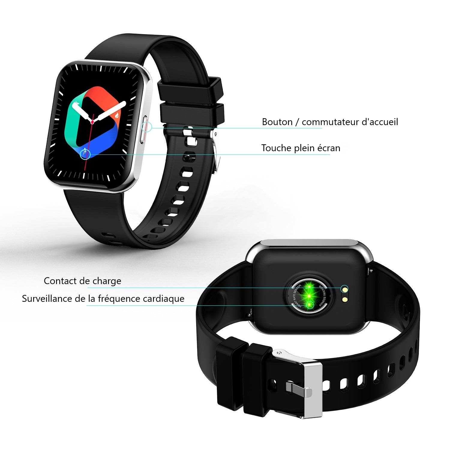 Multifunctioneel Horloge - Zwart