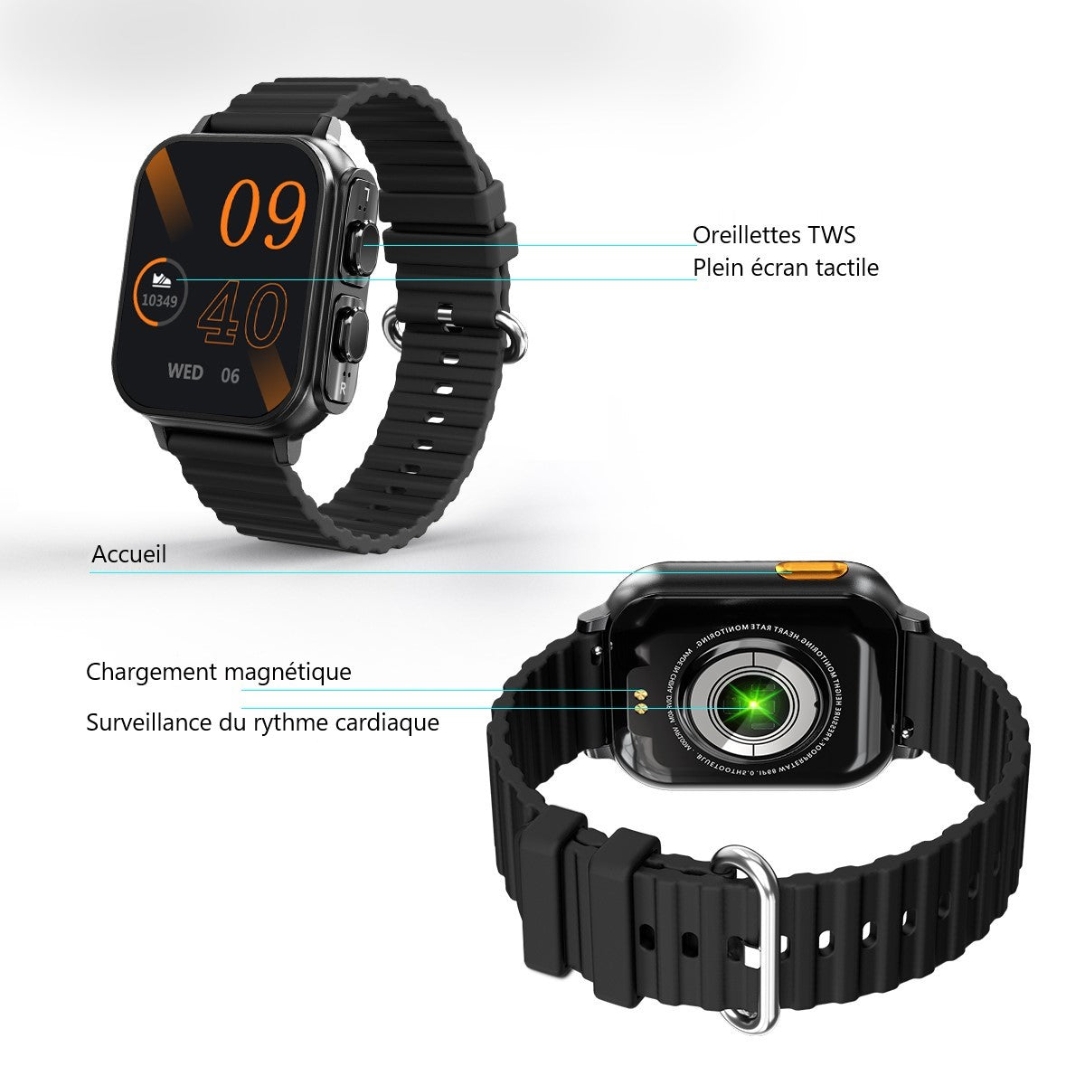 Multifunctionele Smartwatch - Zwart