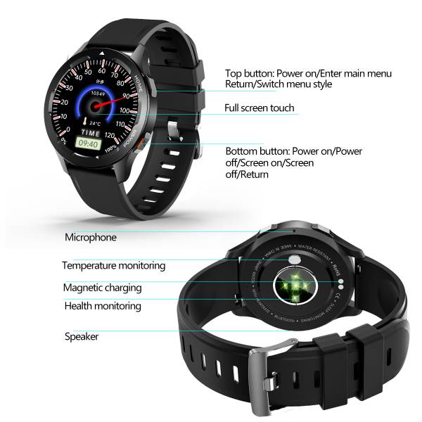 Multifunctionele Smartwatch - Zwart