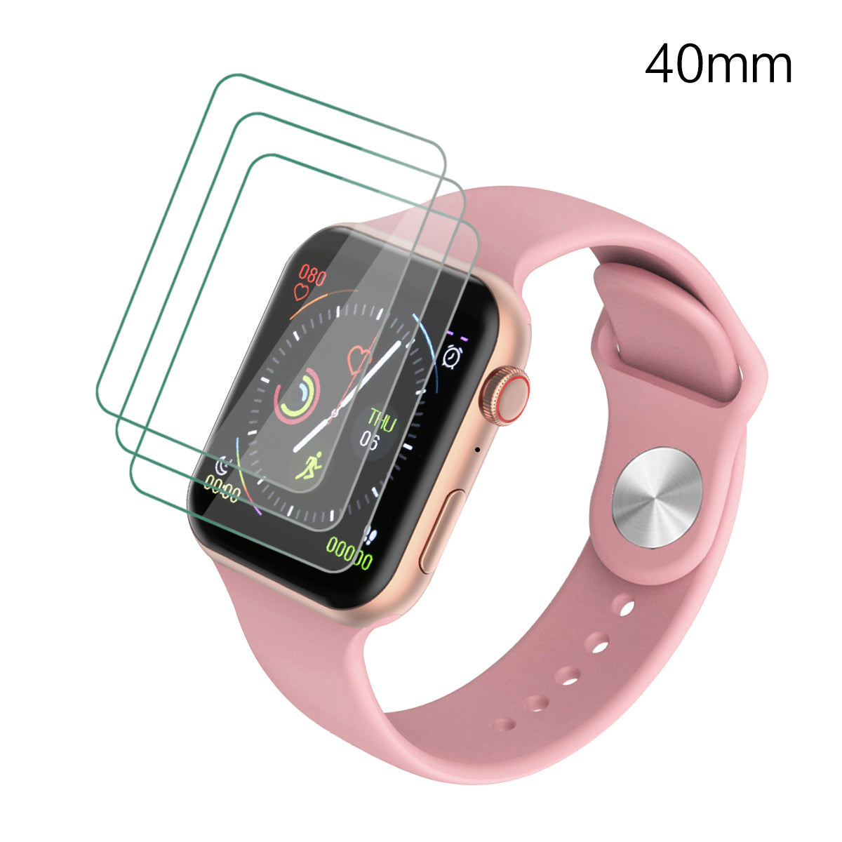 Pakket Van 3 Beschermingen Voor Apple Watch 40 Mm - Transparant