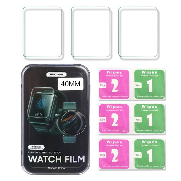 Pakket Van 3 Beschermingen Voor Apple Watch 40 Mm - Transparant