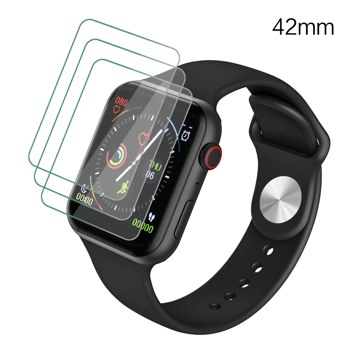 Pakket Van 3 Beschermingen Voor Apple Watch 42 Mm - Transparant