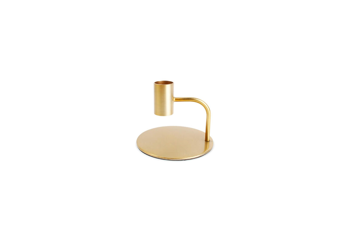 S&P - Kandelaar 10xH8cm metaal goud Pillar