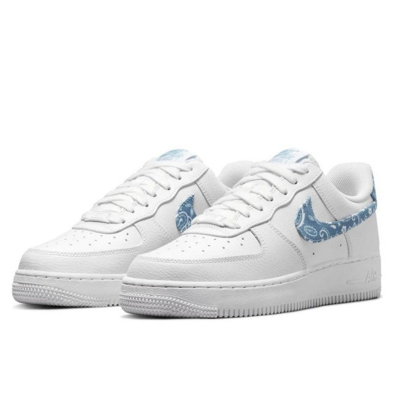 Nike - Air Force 1 Low &#39;07 Essential White Worn Blue Paisley (W) - White/Worn Blue-White