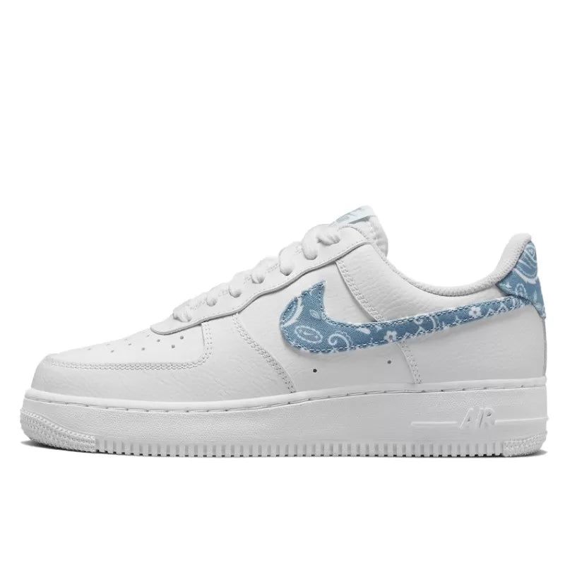 Nike - Air Force 1 Low '07 Essential White Worn Blue Paisley (W) - White/Worn Blue-White