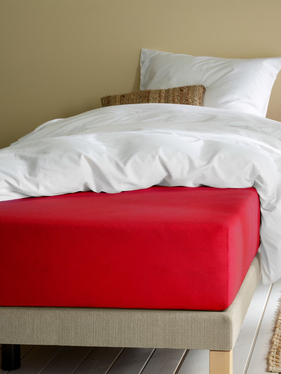 Hoeslaken Alina Deep Red