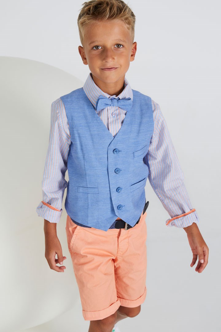 Shirt Axel - Orange / Dusk Blue