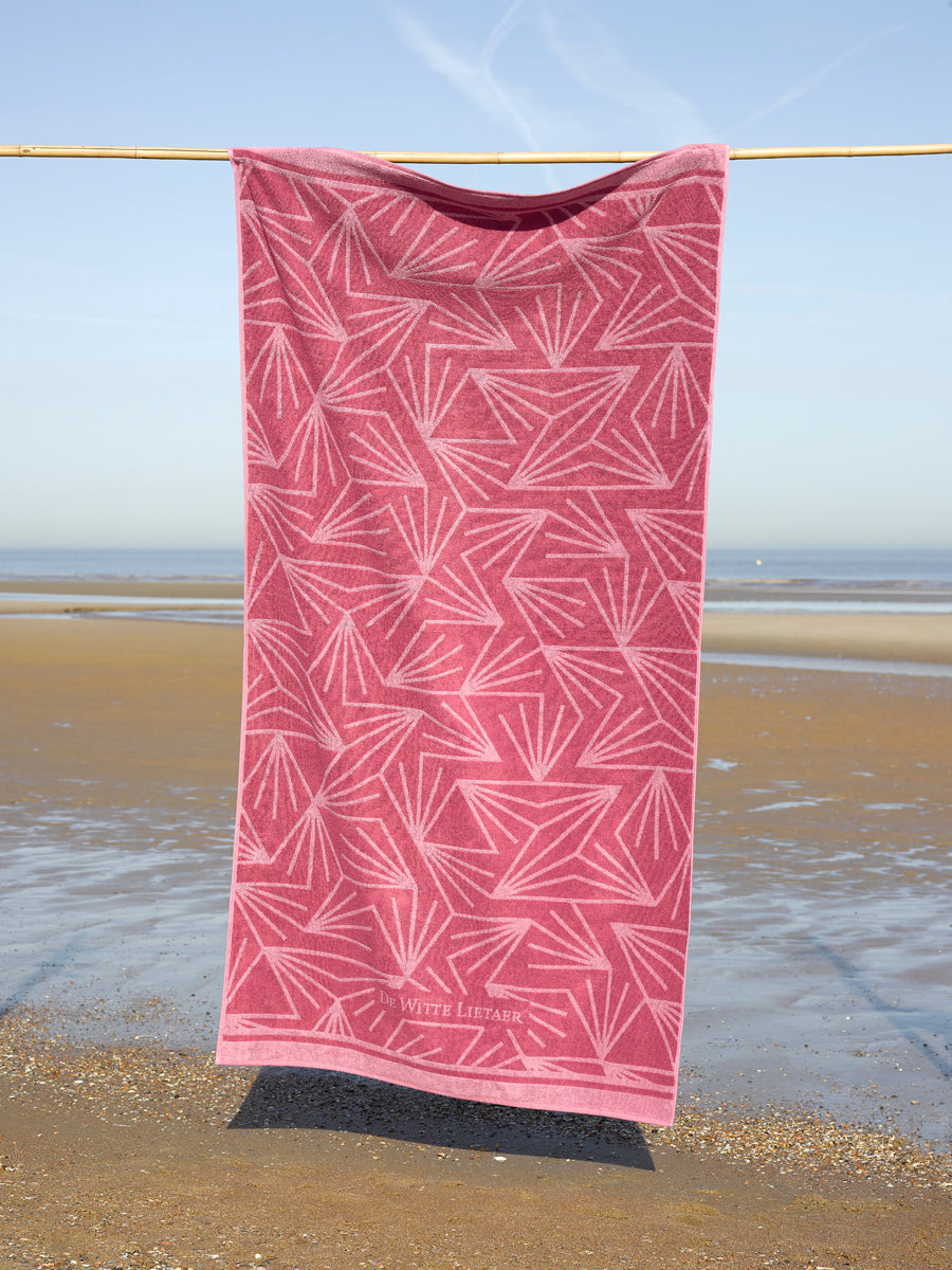 Luxe - Helsinki Fuchsia Red - Serviette de plage 100X200 Cm