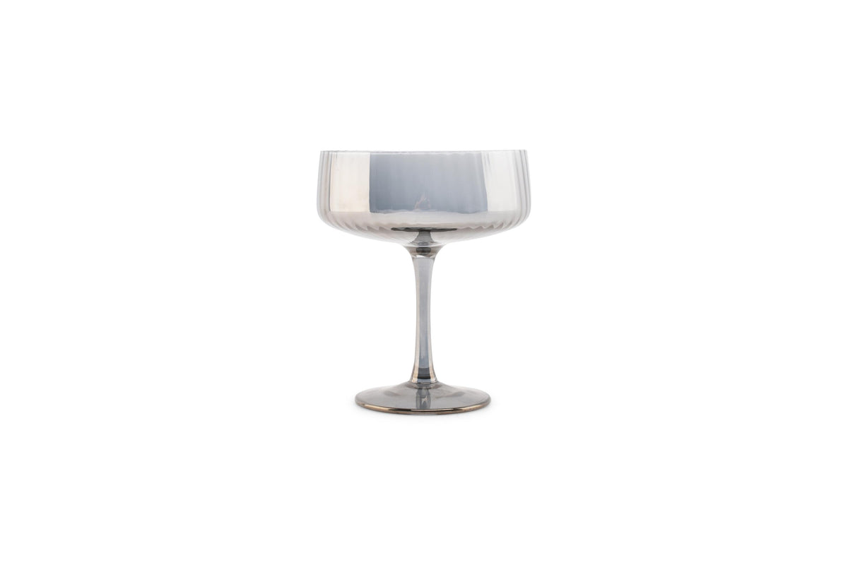S&P - Champagne glass 23cl coupe smoked Ray - set/4