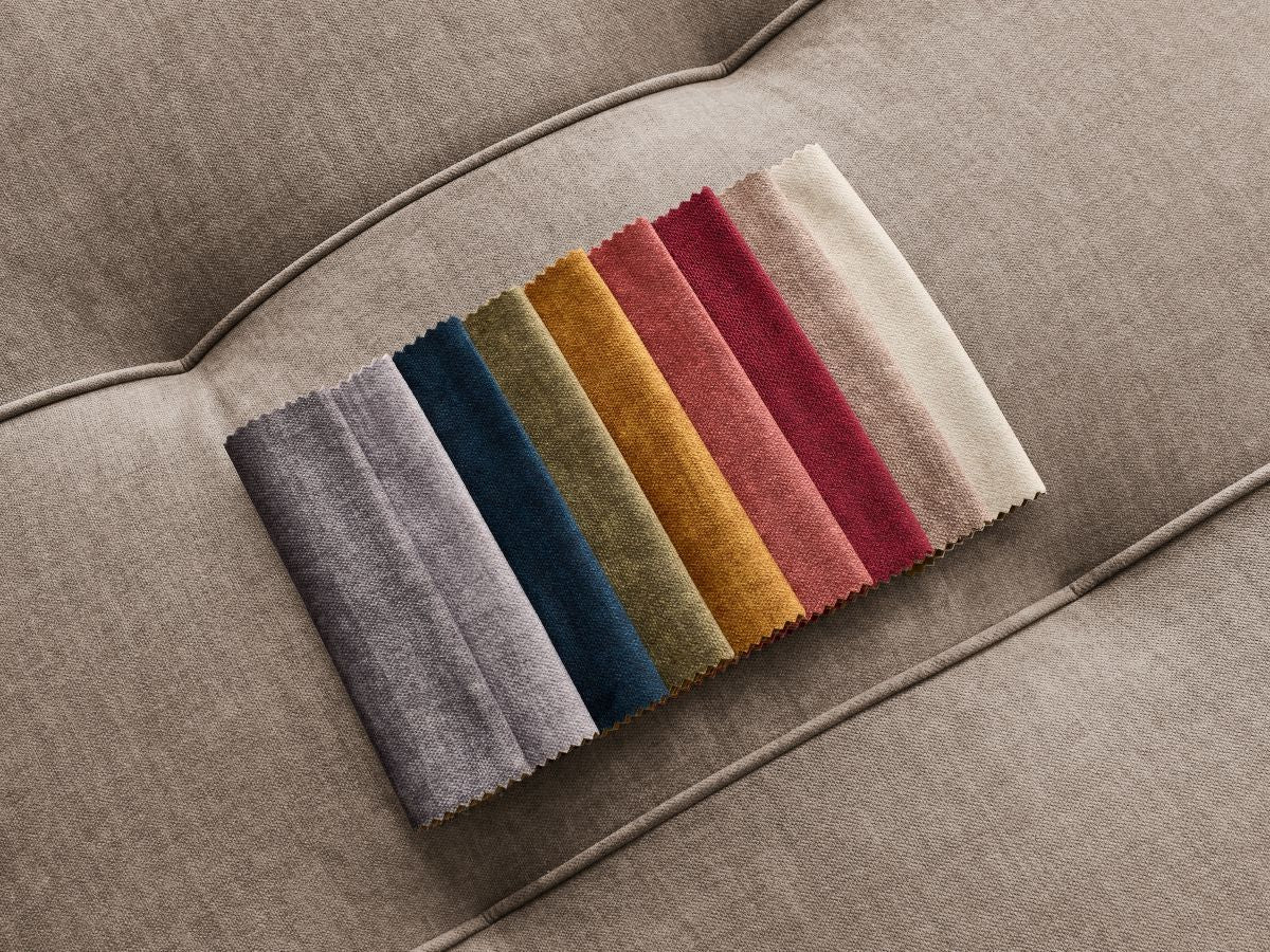 Canapé d'angle L convertible coffre ARSENE tissu velours