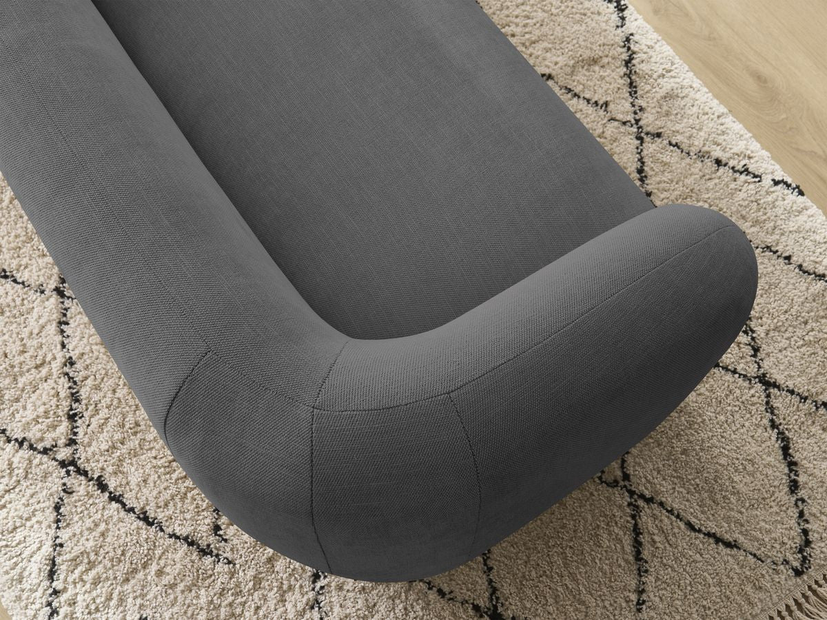 Canapé droit fixe 2 places CELINE tissu lisse