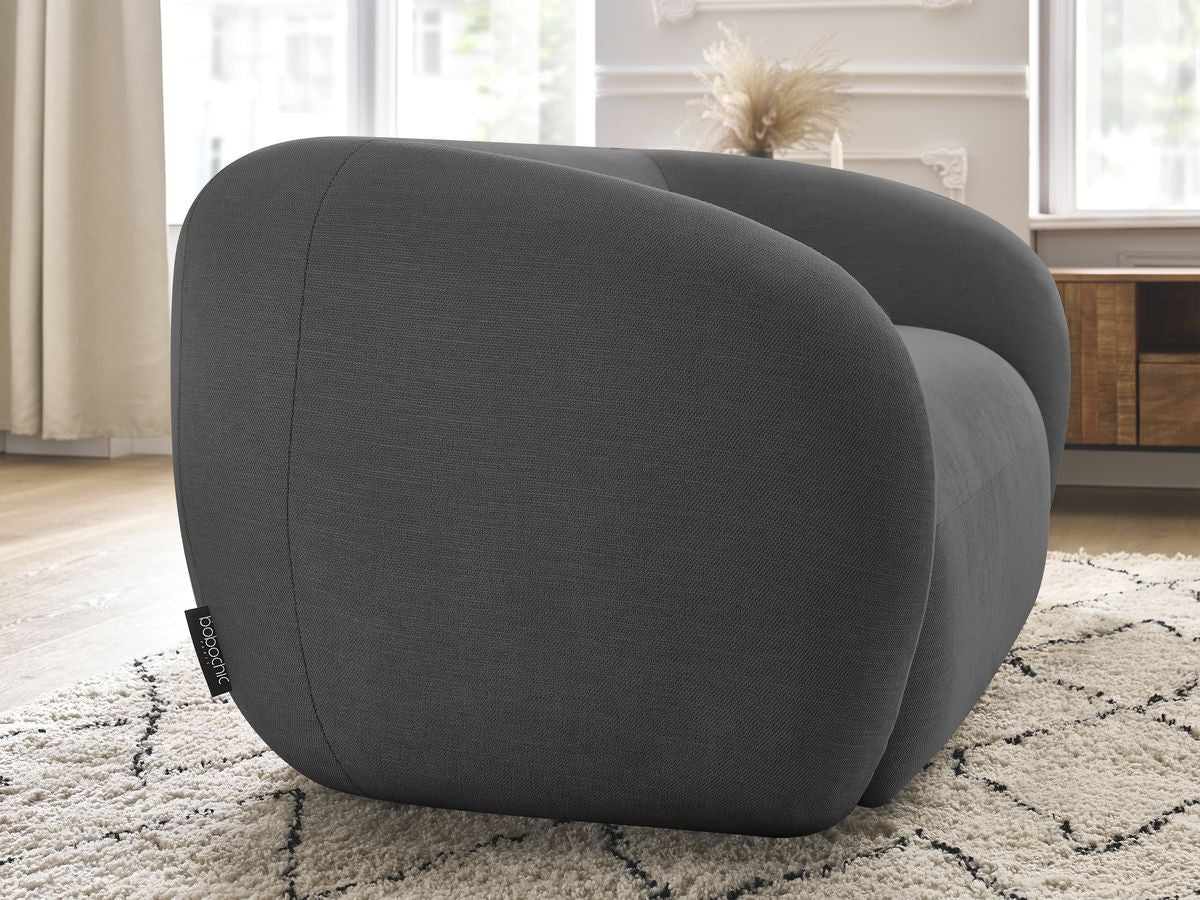 Canapé droit fixe 2 places CELINE tissu lisse