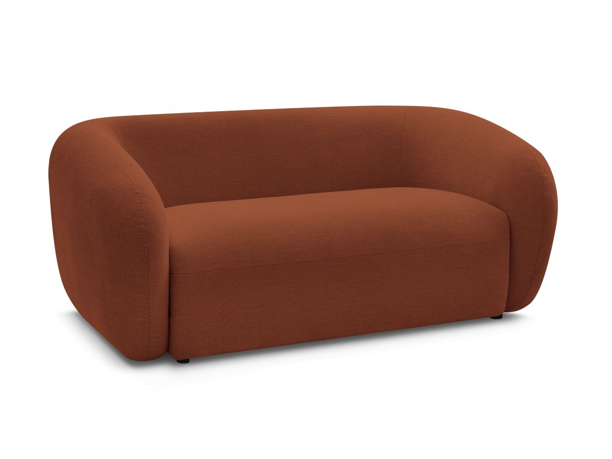 Canapé droit fixe 2 places CELINE tissu lisse