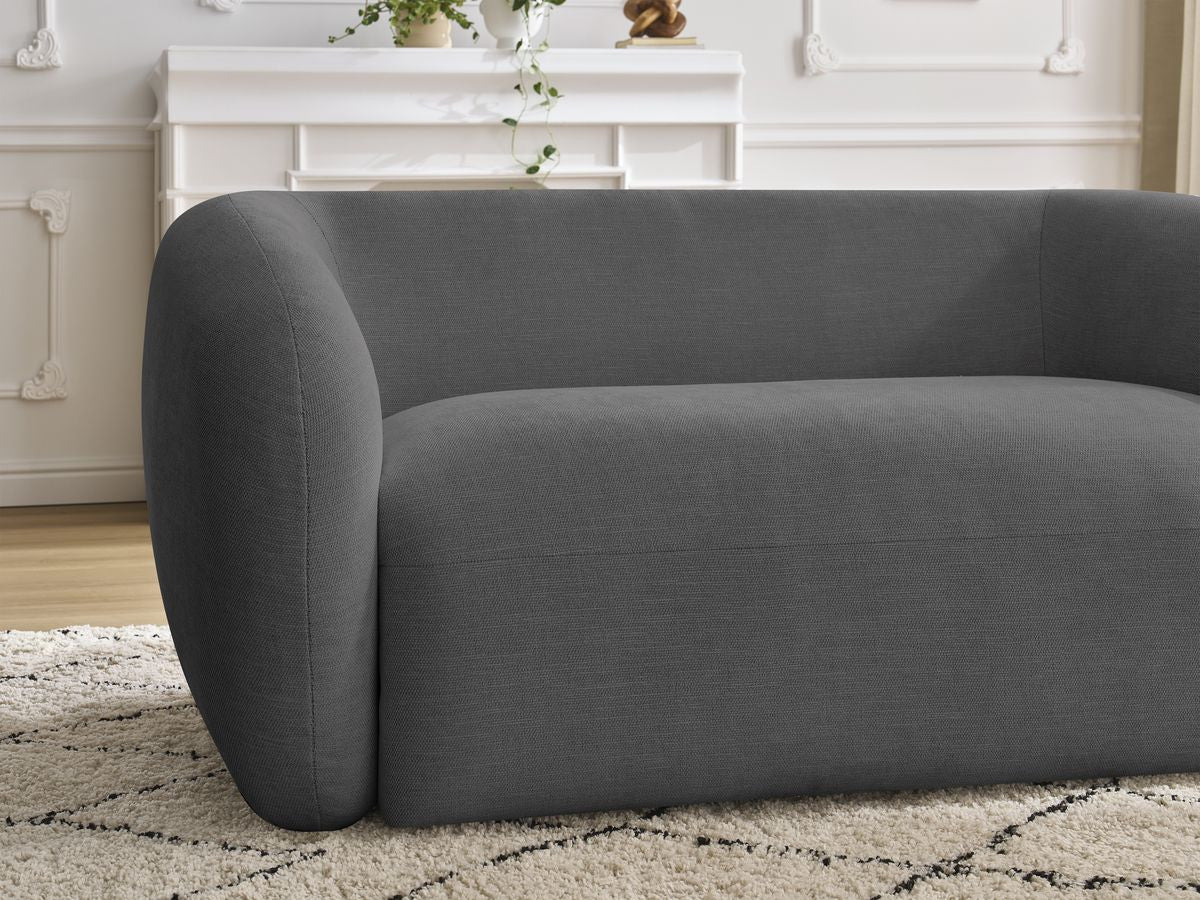 Canapé droit fixe 2 places CELINE tissu lisse