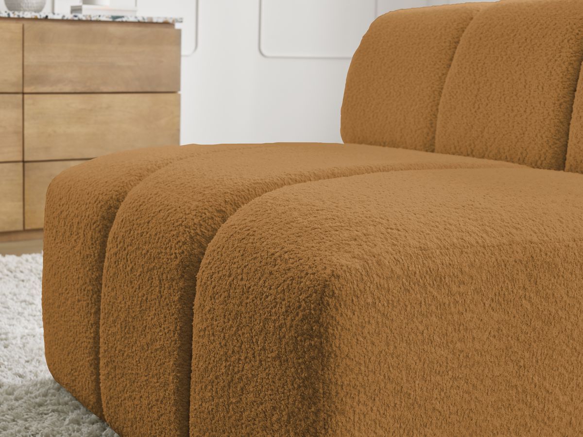 Chauffeuse 1 place pour canapé modulable ANNECY tissu bouclette