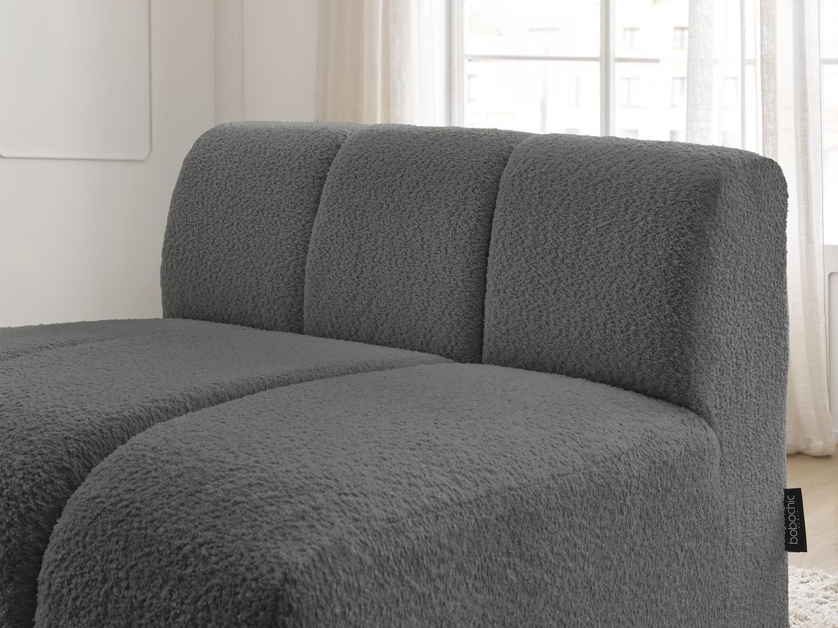 Chauffeuse 1 place pour canapé modulable ANNECY tissu bouclette