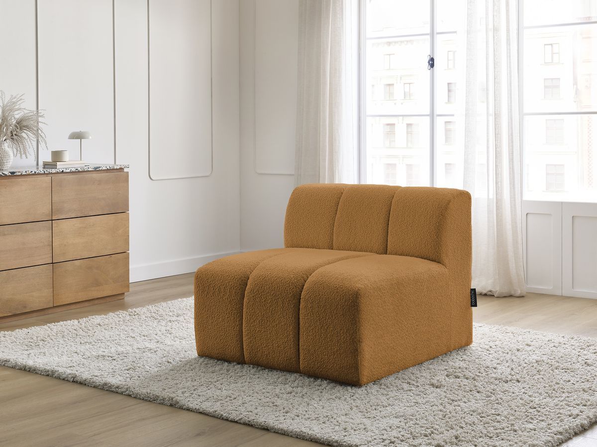 Chauffeuse 1 place pour canapé modulable ANNECY tissu bouclette