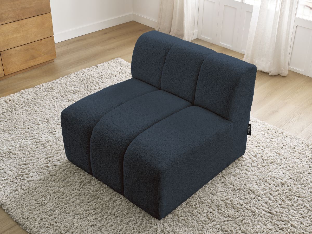 Chauffeuse 1 place pour canapé modulable ANNECY tissu bouclette