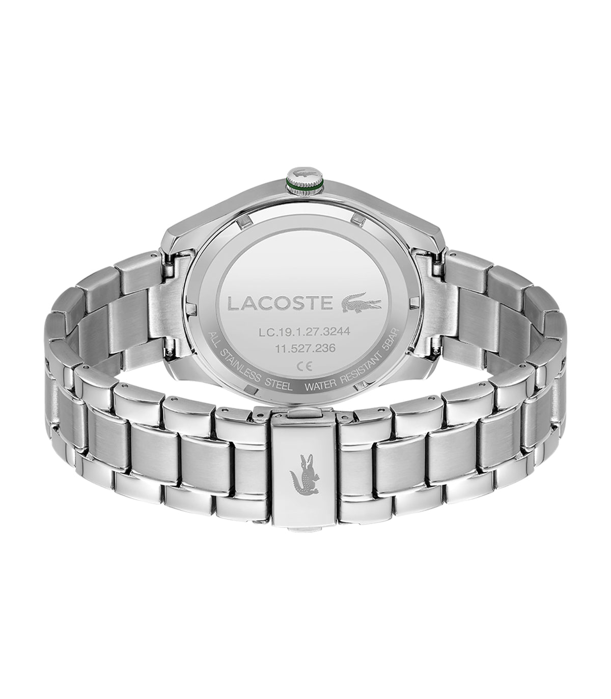 Lacoste - Classic Elegance - Man - Stalen Band - Stalen Kast - Zwarte Wijzerplaat