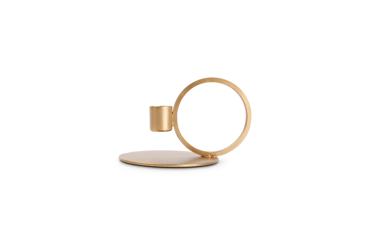 S&P - Kandelaar 10xH9cm metaal goud Pillar