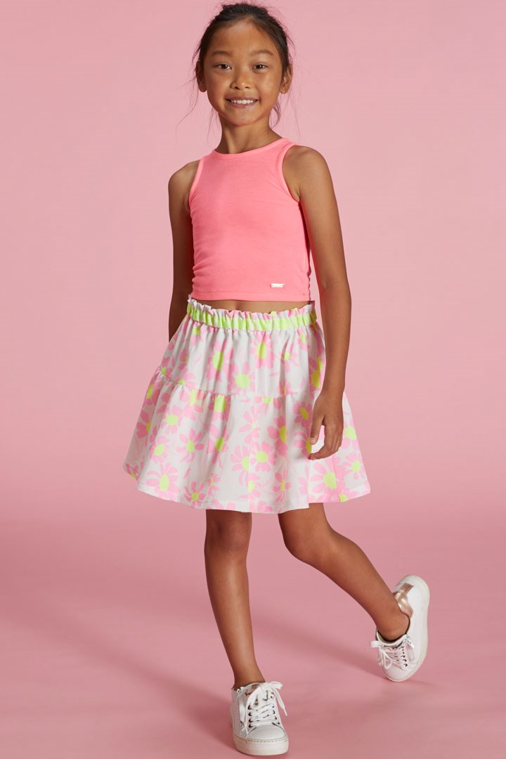 Skirt Heike - Pink Flower